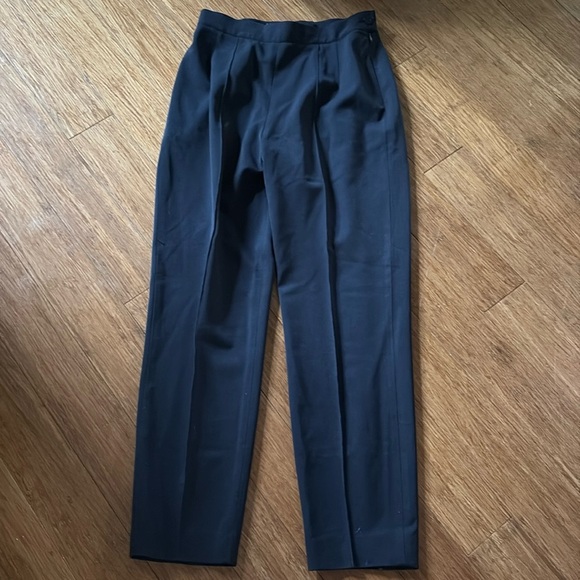 Escada navy blue Dress Pants High-Rise Straight-Leg - 90% new wool - size 38 - Picture 1 of 5